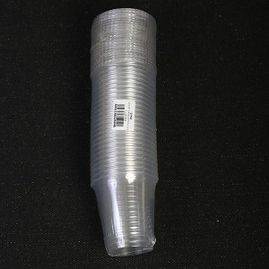 CLEAR PET CUPS 8oz WITH FLAT LIDS Q PAC 1 x 25 PCS