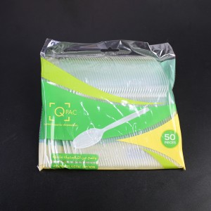 PLASTIC SPOON CLEAR 1 X 50 PCS